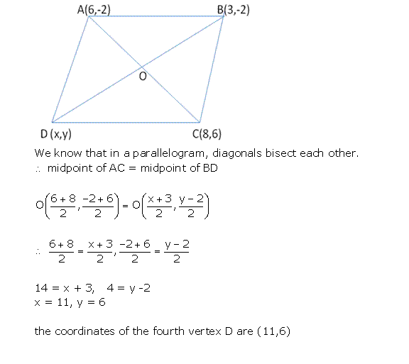 Frank Solutions Icse Class 10 Mathematics Chapter - Distance And Section Formulae