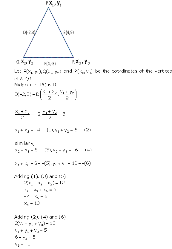 Frank Solutions Icse Class 10 Mathematics Chapter - Distance And Section Formulae