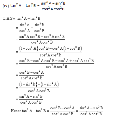 Frank Solutions Icse Class 10 Mathematics Chapter - Trigonometric Identities