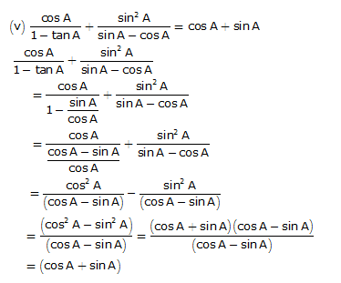 Frank Solutions Icse Class 10 Mathematics Chapter - Trigonometric Identities