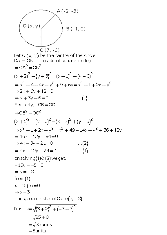 Frank Solutions Icse Class 10 Mathematics Chapter - Distance And Section Formulae