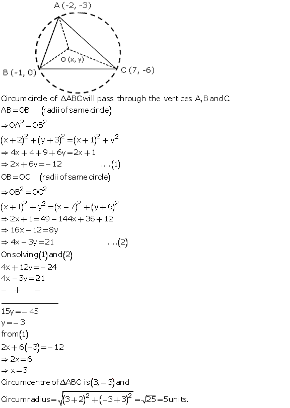 Frank Solutions Icse Class 10 Mathematics Chapter - Distance And Section Formulae