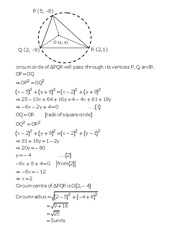 Frank Solutions Icse Class 10 Mathematics Chapter - Distance And Section Formulae