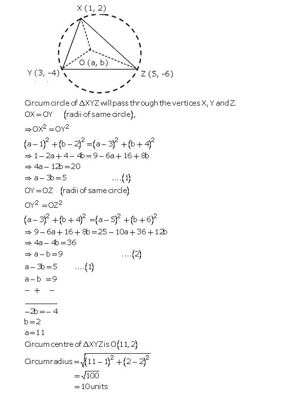 Frank Solutions Icse Class 10 Mathematics Chapter - Distance And Section Formulae