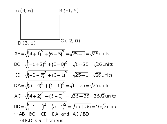 Frank Solutions Icse Class 10 Mathematics Chapter - Distance And Section Formulae