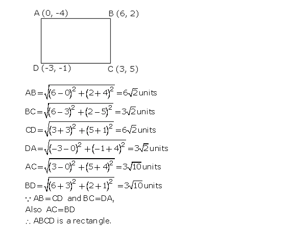 Frank Solutions Icse Class 10 Mathematics Chapter - Distance And Section Formulae