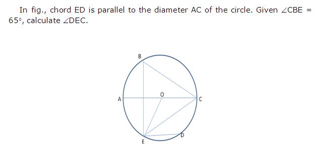 Frank Solutions Icse Class 10 Mathematics Chapter - Circles