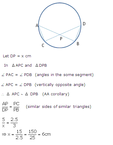 Frank Solutions Icse Class 10 Mathematics Chapter - Circles