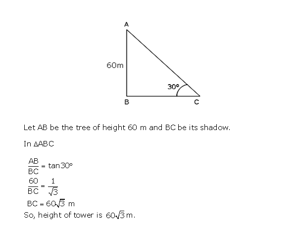 Frank Solutions Icse Class 10 Mathematics Chapter - Heights And Distances