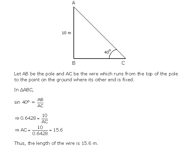 Frank Solutions Icse Class 10 Mathematics Chapter - Heights And Distances