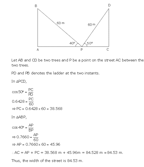 Frank Solutions Icse Class 10 Mathematics Chapter - Heights And Distances