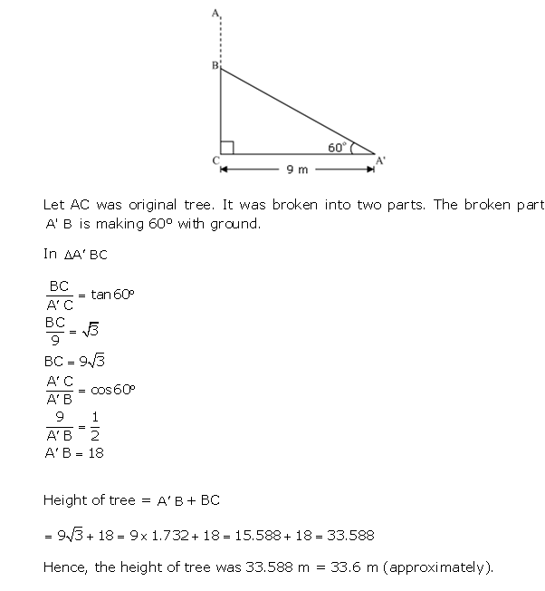 Frank Solutions Icse Class 10 Mathematics Chapter - Heights And Distances