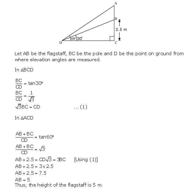 Frank Solutions Icse Class 10 Mathematics Chapter - Heights And Distances