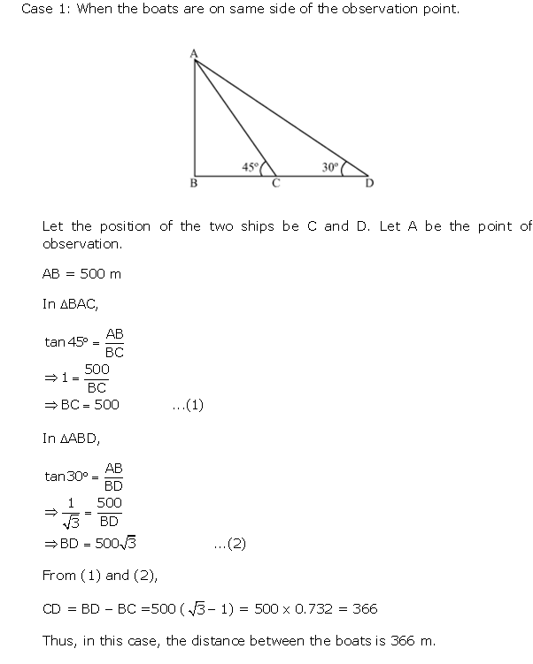 Frank Solutions Icse Class 10 Mathematics Chapter - Heights And Distances