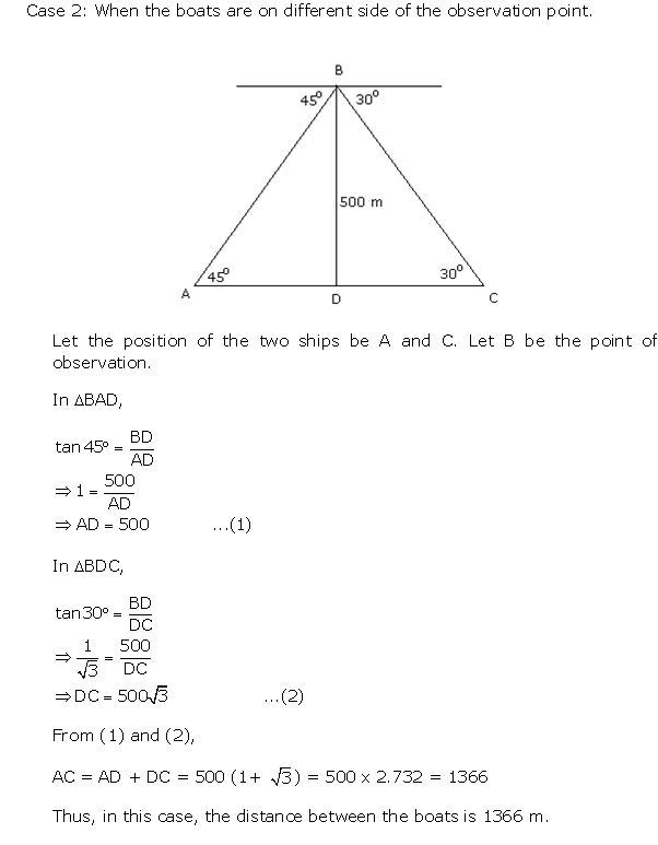 Frank Solutions Icse Class 10 Mathematics Chapter - Heights And Distances