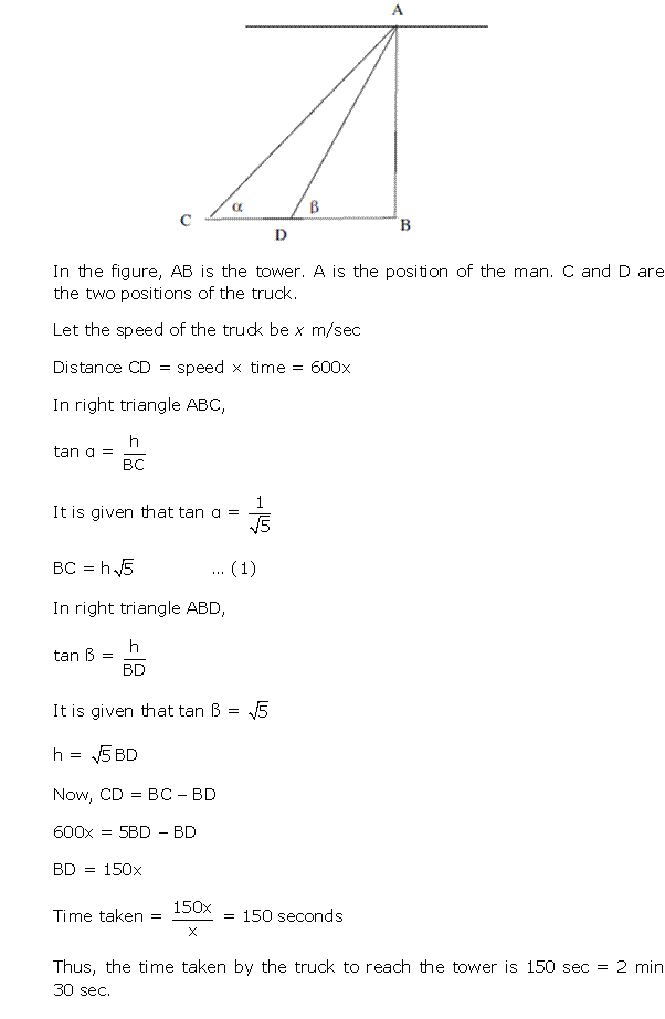 Frank Solutions Icse Class 10 Mathematics Chapter - Heights And Distances