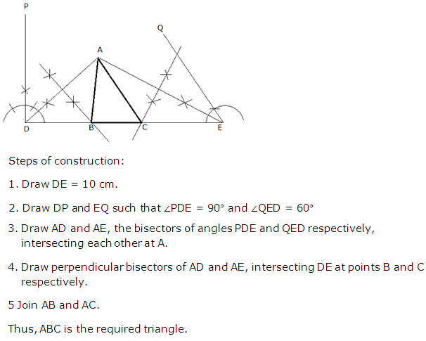 Frank Solutions Icse Class 9 Mathematics Chapter - Constructions Of Triangles