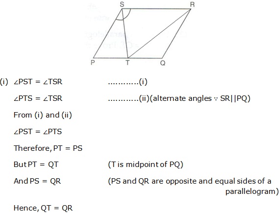 Frank Solutions Icse Class 9 Mathematics Chapter - Quadrilaterals