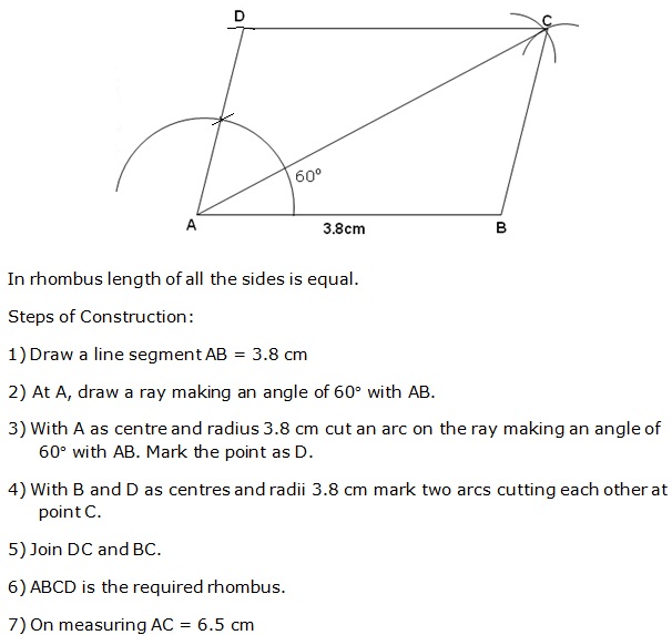 Frank Solutions Icse Class 9 Mathematics Chapter - Constructions Of Quadrilaterals