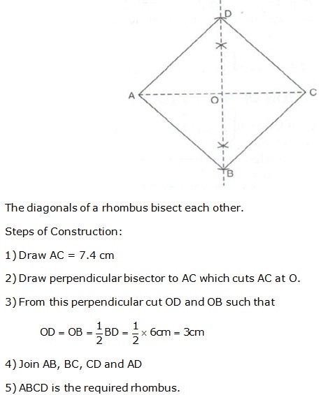 Frank Solutions Icse Class 9 Mathematics Chapter - Constructions Of Quadrilaterals