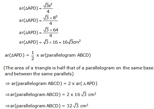 Frank Solutions Icse Class 9 Mathematics Chapter - Areas Theorems On Parallelograms