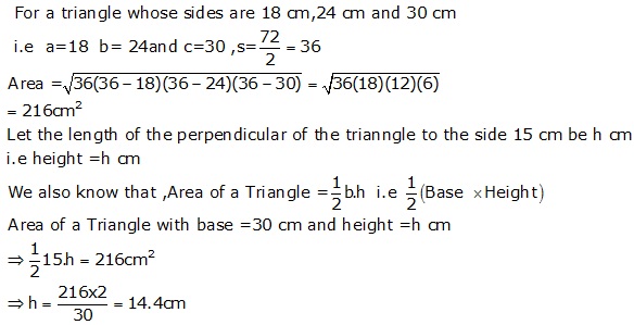 Frank Solutions Icse Class 9 Mathematics Chapter - Perimeter And Area