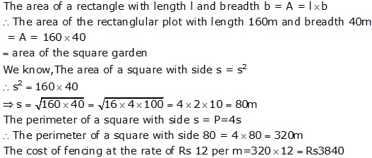 Frank Solutions Icse Class 9 Mathematics Chapter - Perimeter And Area