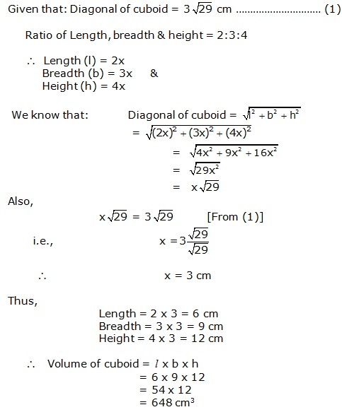 Frank Solutions Icse Class 9 Mathematics Chapter - Surface Areas And Volume Of Solids