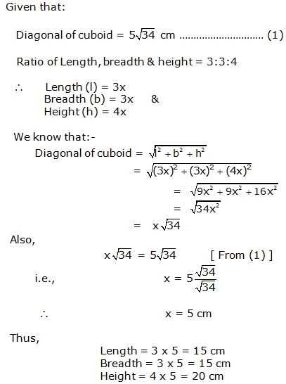 Frank Solutions Icse Class 9 Mathematics Chapter - Surface Areas And Volume Of Solids