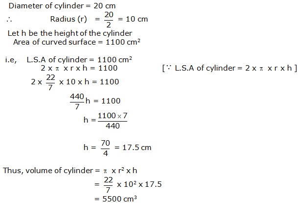 Frank Solutions Icse Class 9 Mathematics Chapter - Surface Areas And Volume Of Solids