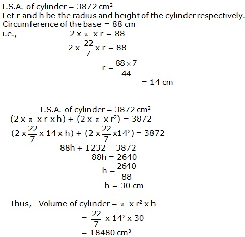 Frank Solutions Icse Class 9 Mathematics Chapter - Surface Areas And Volume Of Solids