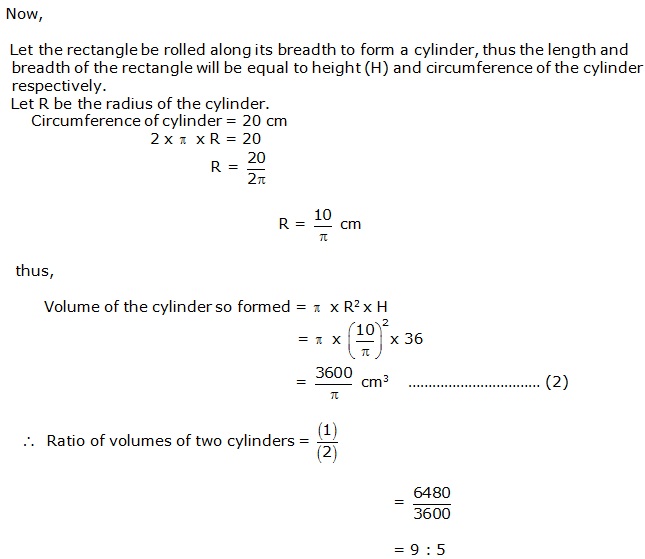 Frank Solutions Icse Class 9 Mathematics Chapter - Surface Areas And Volume Of Solids