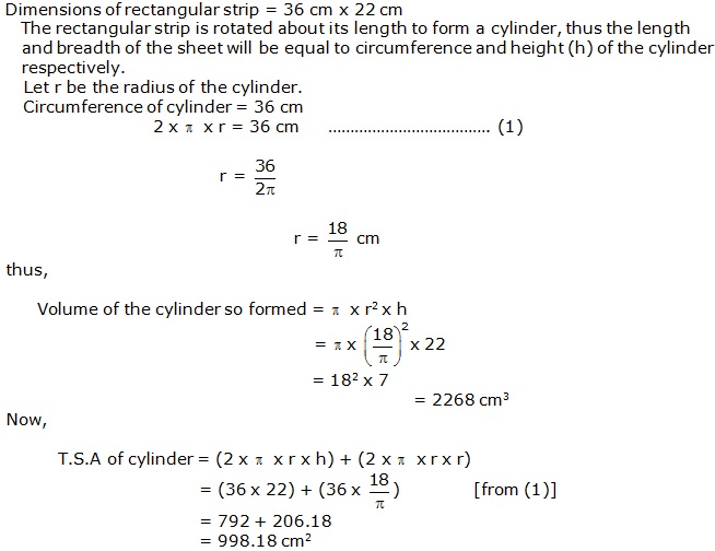 Frank Solutions Icse Class 9 Mathematics Chapter - Surface Areas And Volume Of Solids