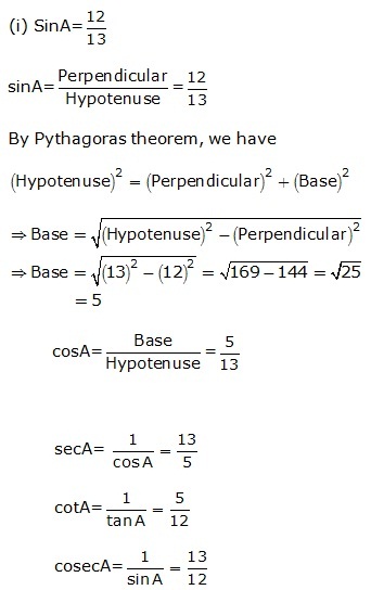 Frank Solutions Icse Class 9 Mathematics Chapter - Trigonometrical Ratios