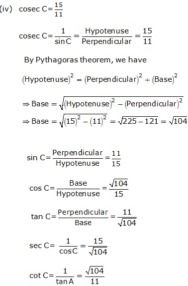 Frank Solutions Icse Class 9 Mathematics Chapter - Trigonometrical Ratios