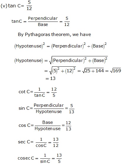 Frank Solutions Icse Class 9 Mathematics Chapter - Trigonometrical Ratios