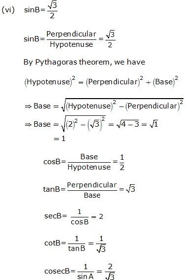 Frank Solutions Icse Class 9 Mathematics Chapter - Trigonometrical Ratios