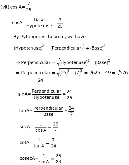 Frank Solutions Icse Class 9 Mathematics Chapter - Trigonometrical Ratios