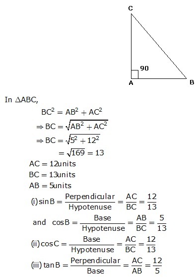 Frank Solutions Icse Class 9 Mathematics Chapter - Trigonometrical Ratios