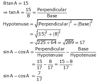 Frank Solutions Icse Class 9 Mathematics Chapter - Trigonometrical Ratios