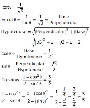 Frank Solutions Icse Class 9 Mathematics Chapter - Trigonometrical Ratios