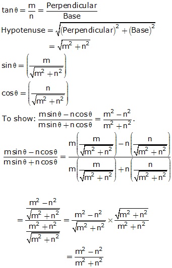 Frank Solutions Icse Class 9 Mathematics Chapter - Trigonometrical Ratios