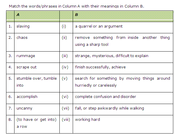 exercise class 9 packing english CBSE NCERT for English Class 7 Solutions 9, Chapter