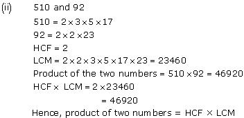 NCERT Solutions Class 10 Maths Chapter 1 - Real Numbers Exercise Ex 1.2 - Solution 2 - Product of Two Numbers