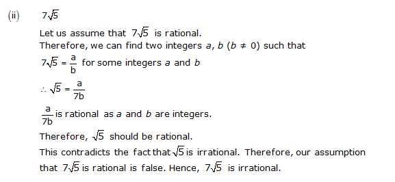 NCERT Solutions Class 10 Maths Chapter 1 - Real Numbers Exercise Ex 1.3 - Solution 3 - Rational and Irrational Number