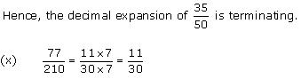 NCERT Solutions Class 10 Maths Chapter 1 - Real Numbers Exercise Ex 1.4 - Solution 1 - Decimal Expansion Terminating