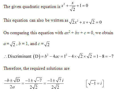 NCERT Solutions for Class Maths CBSE Chapter 5: Complex Numbers and ...