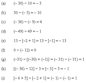 assignment of integers for class 7