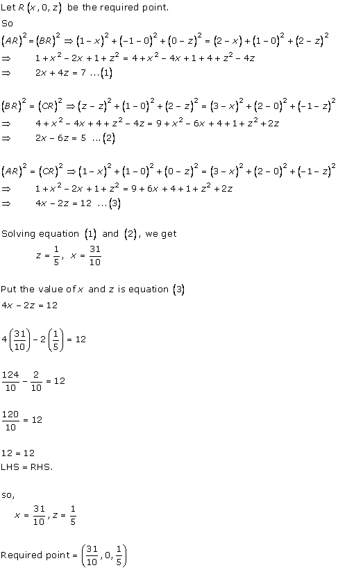 Chapter 28 Introduction To 3 D Coordinate Geometry Rd Sharma Solutions For Class 11 Science Mathematics Cbse Topperlearning