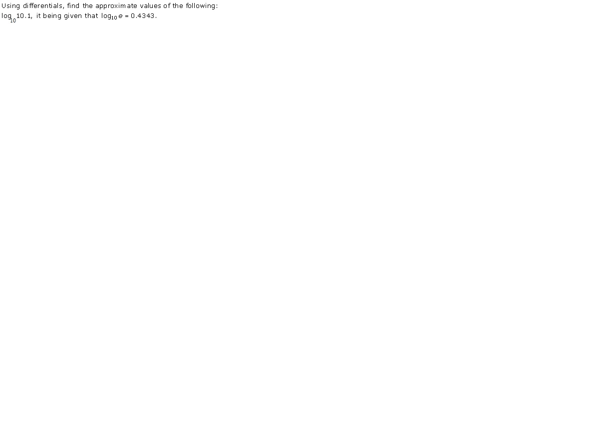 Rd-sharma Solutions Cbse Class 12-science Mathematics Chapter - Differentials Errors And Approximations
